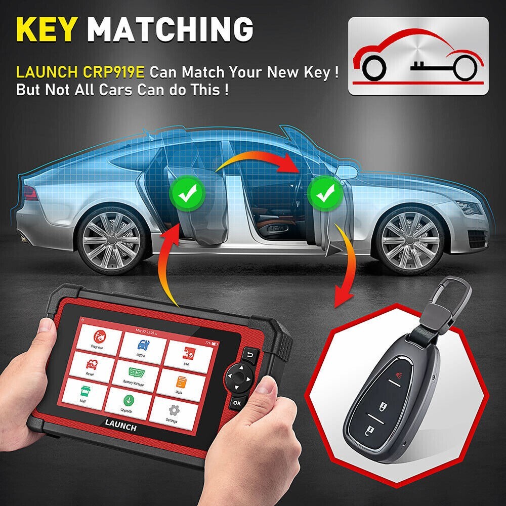 LAUNCH CRP919E Auto OBD2 Bidirectional Full System Scanner Diagnostic Key Coding