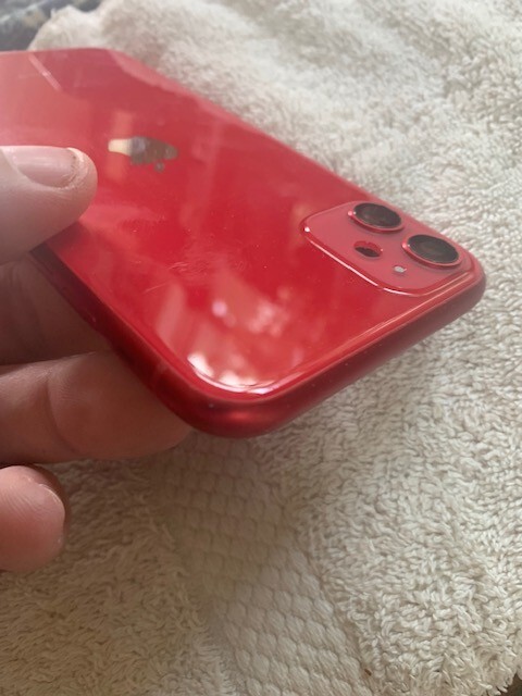 Apple iPhone 11 red back housing rear glass chasis (C)
