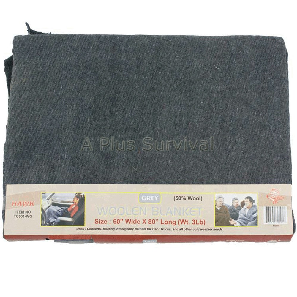 Wool Blanket - 60" x 80" - 40% Wool - Keep Warm!