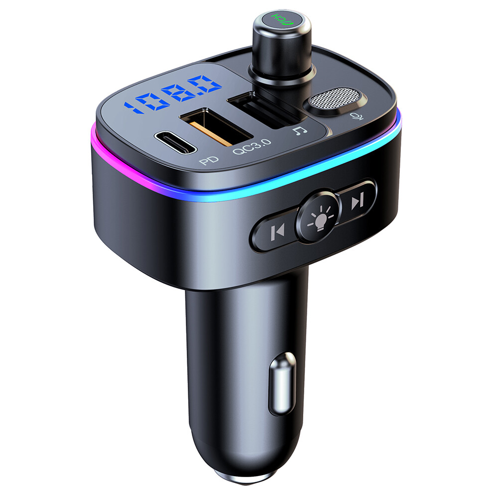QC3.0 USB/Type-c PD Fast Charging Wireless Bluetooth 5.0 Fm Transmitter Phone US