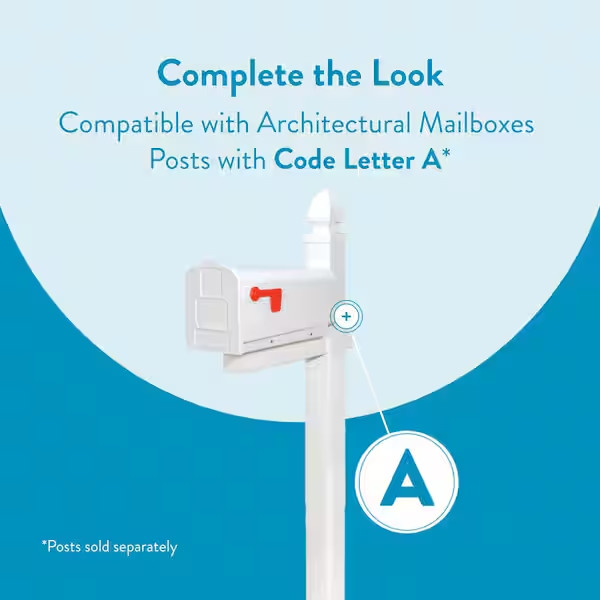 White Mailbox Deluxe Polybox Durable & Best Rust-proof Polymer Post Mounted New