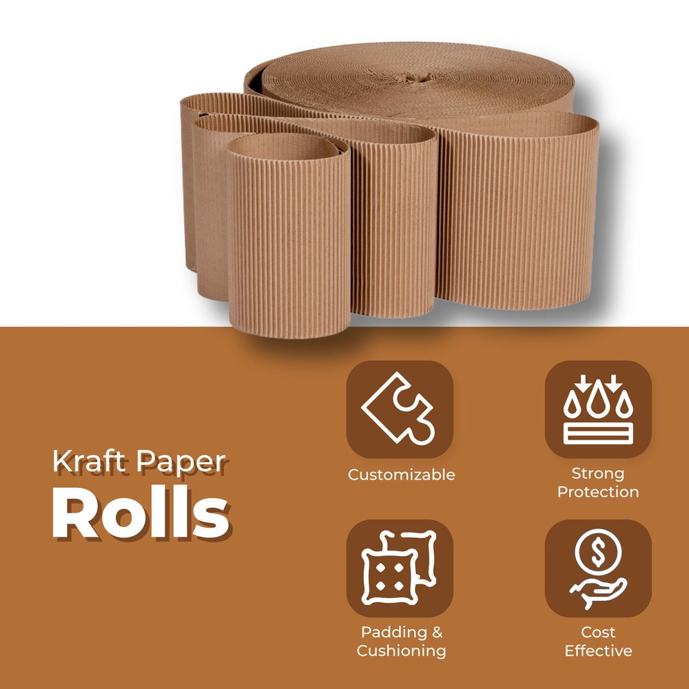 6" X 250' Singleface Corrugated 250ft/Roll