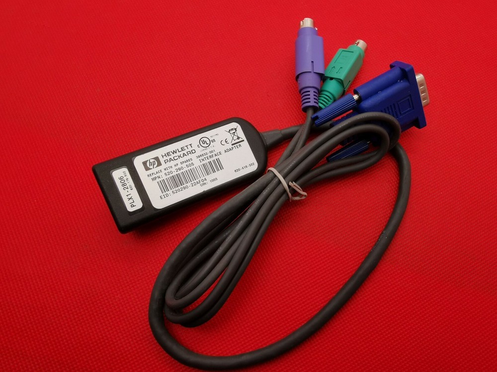 HP 396632-001 262588-B21 KVM Switch PS2 Adapter SIM POD Module Interface Cable