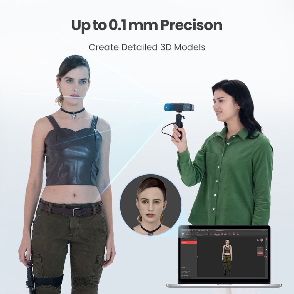 Revopoint RANGE 2 3D Scanner Handheld 0.1 mm Precision for 3D Modeling