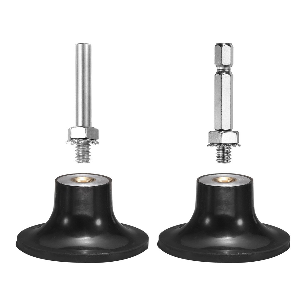 2Pack 2" Disc Pad Holder Quick Change Disc 1/4" Shank Mandrel, Black