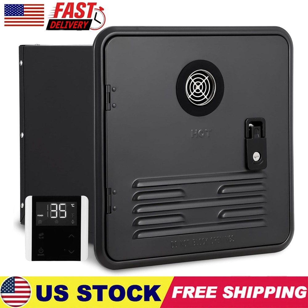 RV Tankless Water Heater Propane Gas Camper 65000BTU Controller 15x15 In Black