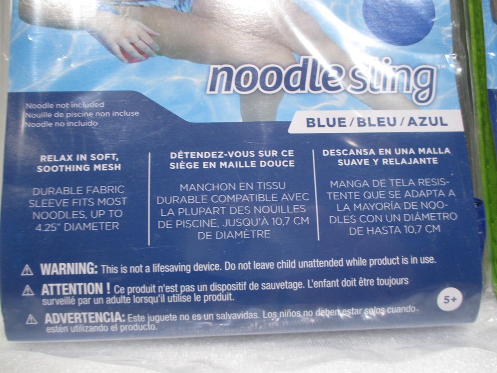 LOT x 2 SWIMWAYS NOODLE SLING LIME & BLUE