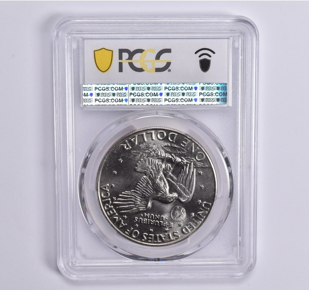 MS66 1973-D Eisenhower Dollar Ike PCGS Blue Lbl