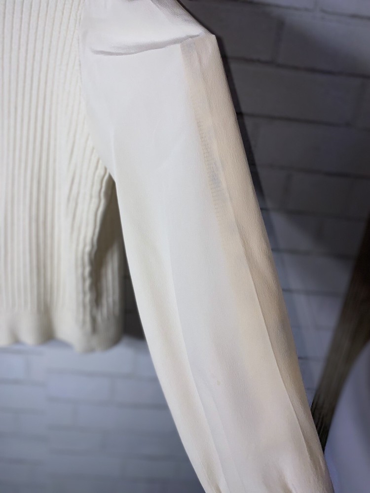 St. John Knit Sweater Off White Size Large
