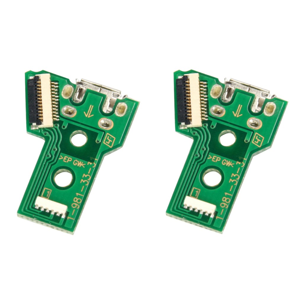 2* USB 12 Pin Socket Charging Port Board Parts For Sony PS4 Pro Controller