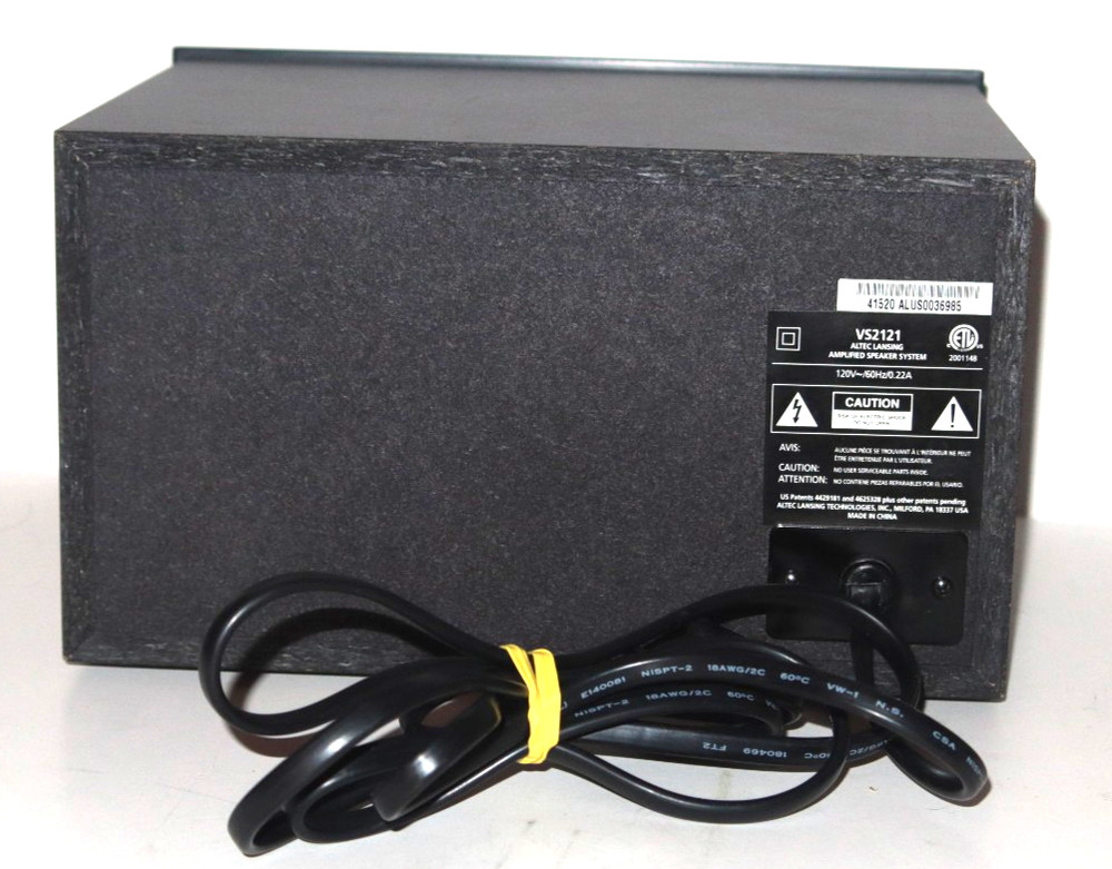 Altec Lansing VS2121 Computer Speaker Subwoofer Only - Untested READ