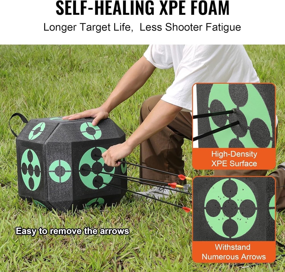 Self-Healing Foam Archery Target Block, Easy Arrow Removal