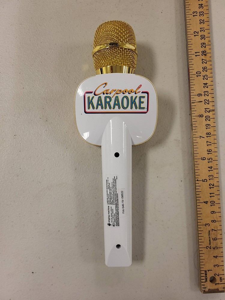 Carpool Karaoke Singing Machine Microphone Karaoke Machine Mic Gold White