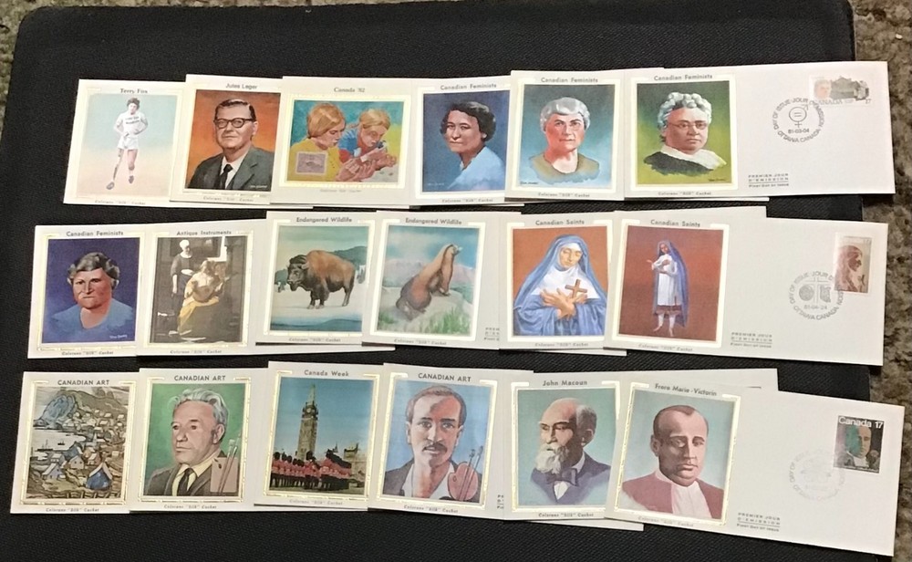 18 DIFFERENT COLORADO SILK CACHET CANADIAN FDC