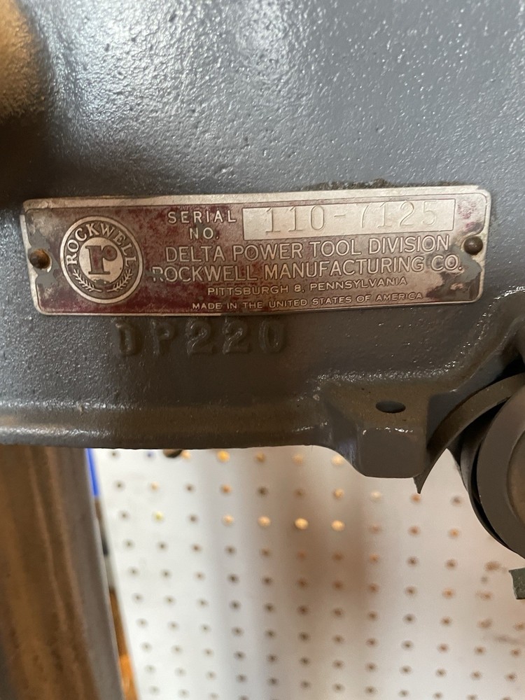 Vintage Delta DP 220 Table / Bench Mount Drill Press