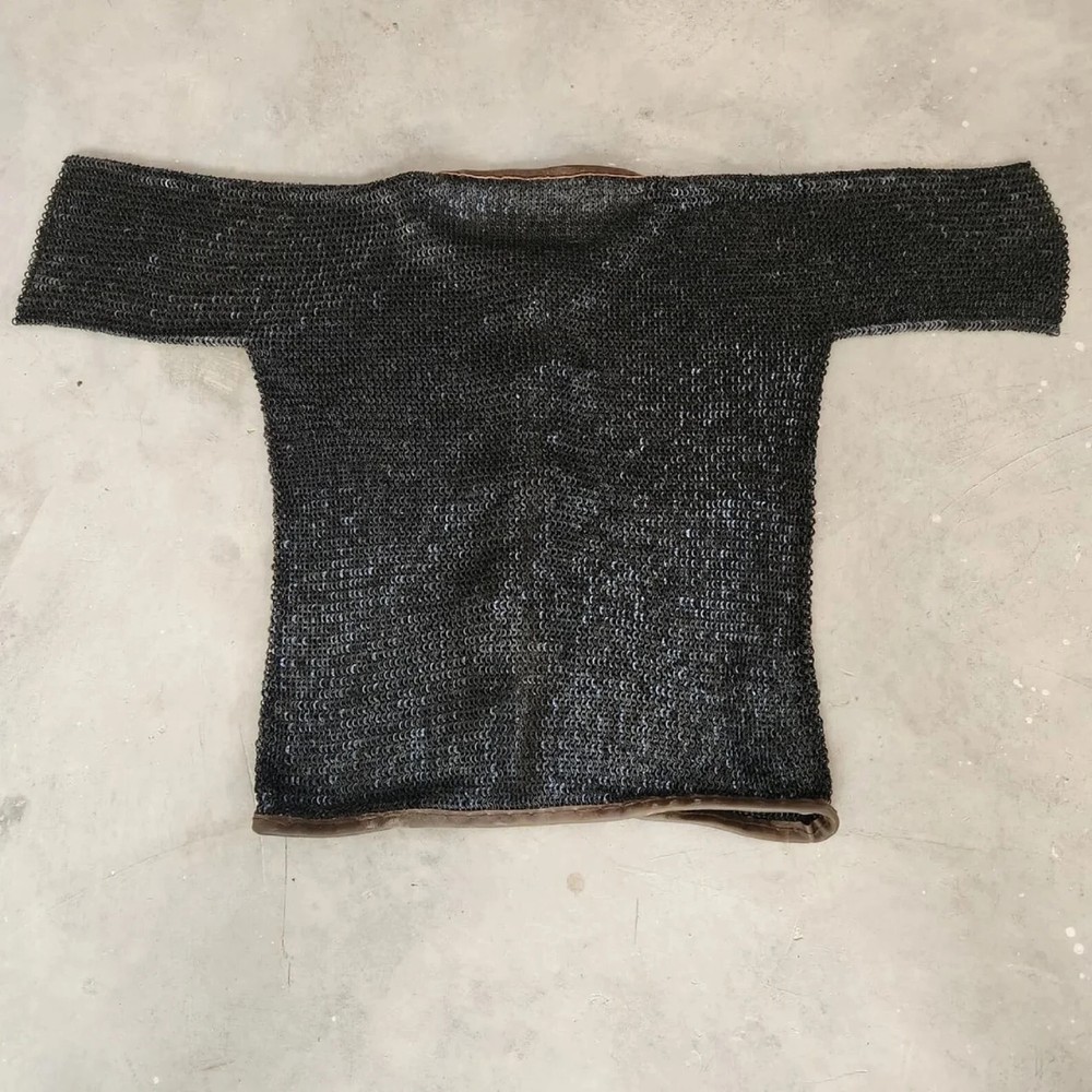 9 mm Chainmail Shirt skirt | Chainmail Champion | Front Open Flat Ring Riveted