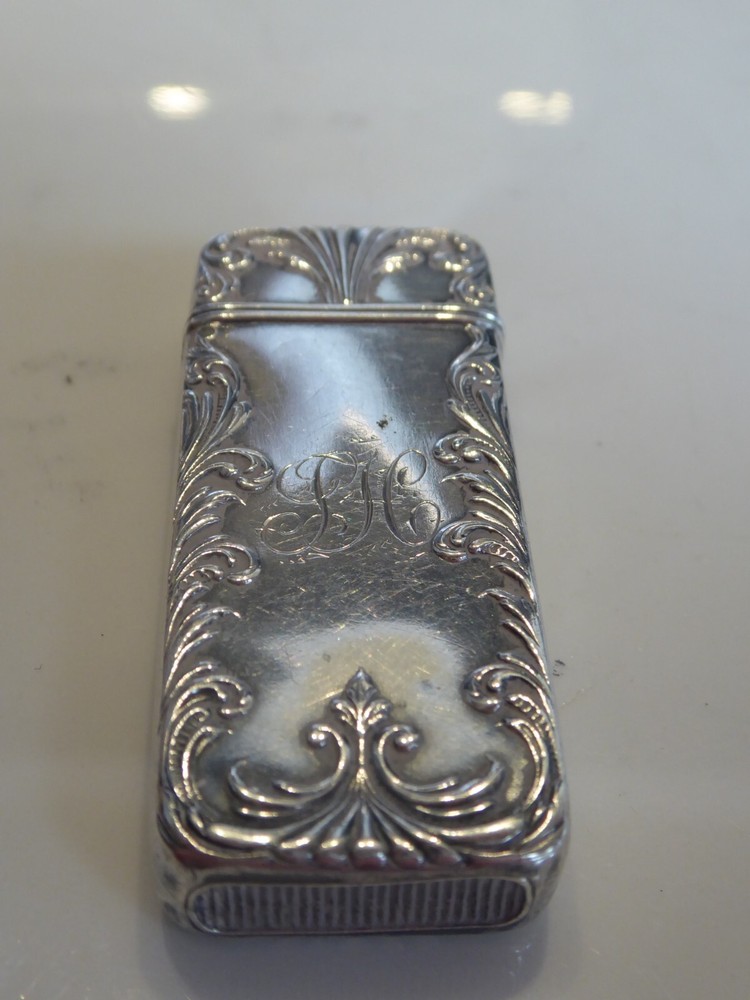 ANTIQUE SILVER VESTA CASE