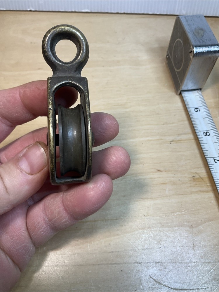 Antique Brass 3” Pulley