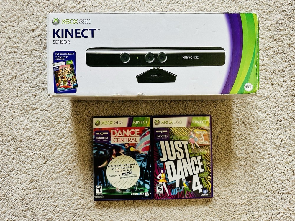Microsoft Xbox 360 Kinect Sensor Bundle w/ 3 Games - EXCELLENT CONDITION!!!