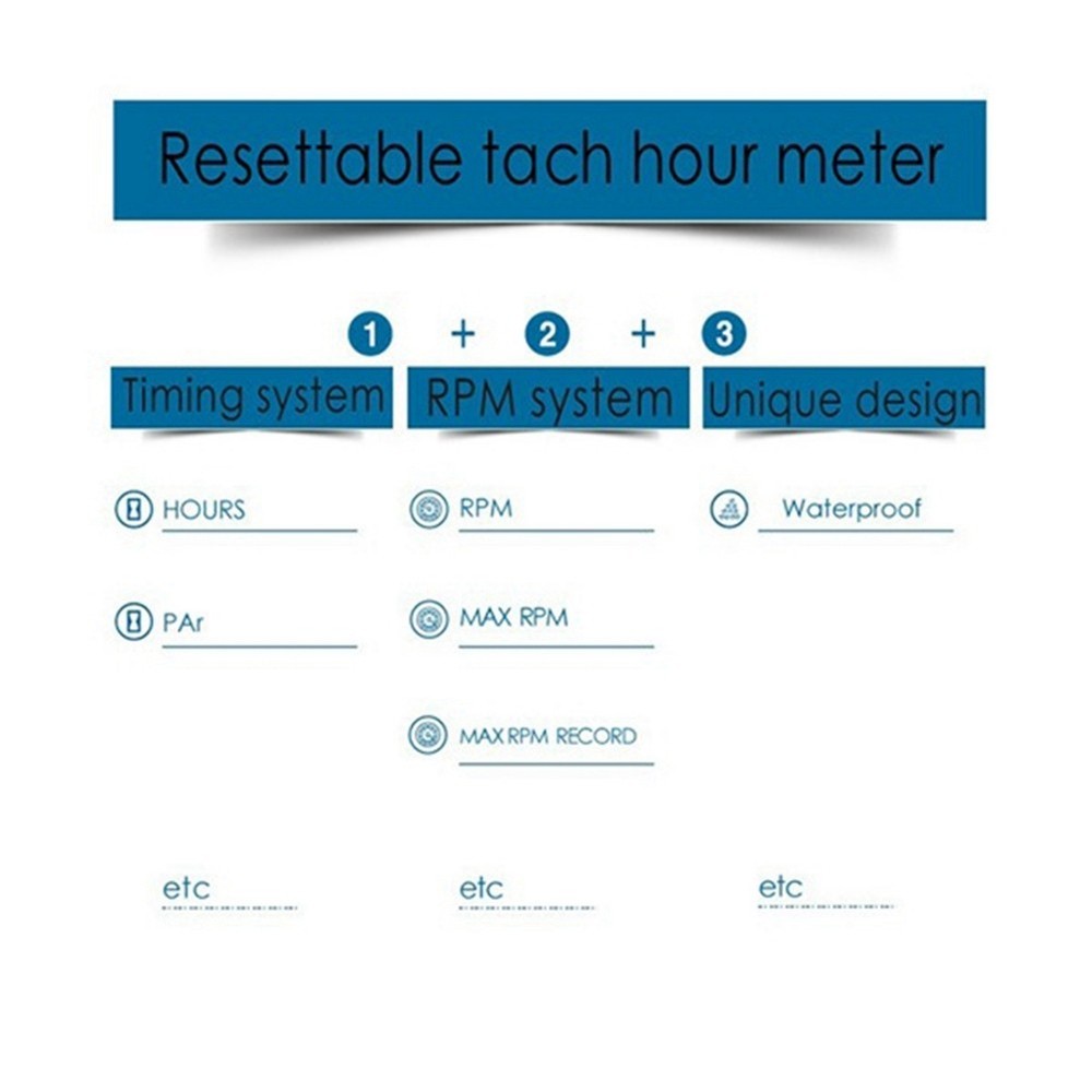 Motorcycle Speed Hour Meter Inductive LCD Digital Accumulative Hour Meter2450