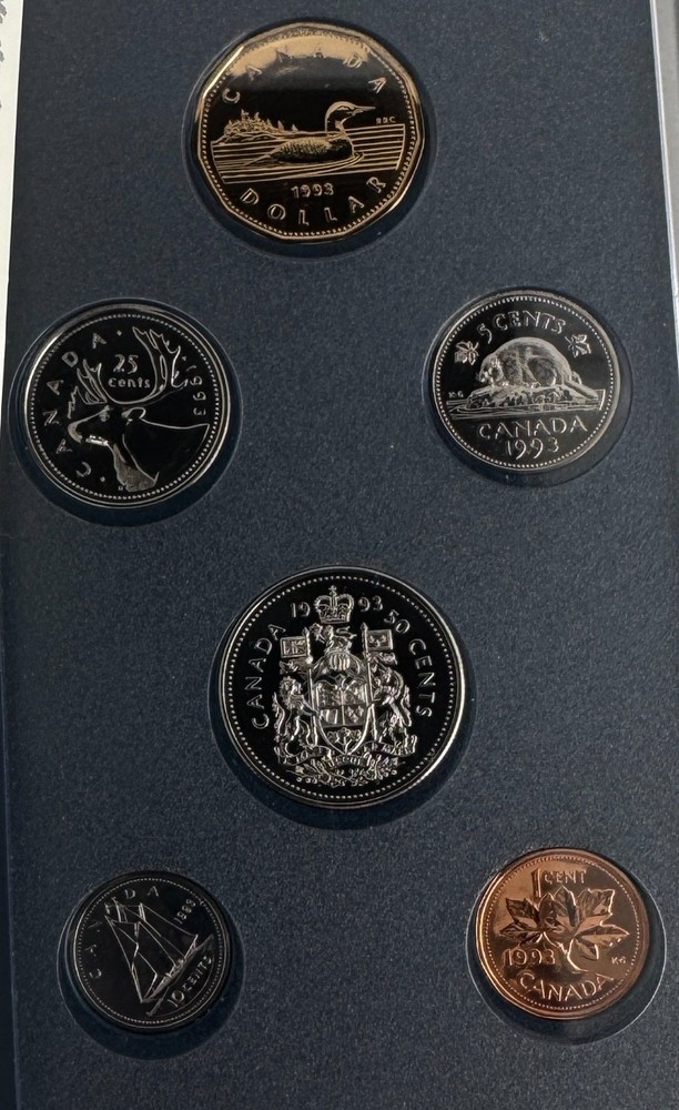 1993 Canada 6-Coin RCM Specimen Set Box and COA