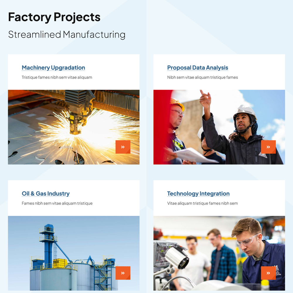 Factory Website Design with Free VPS Web Hosting and Installation