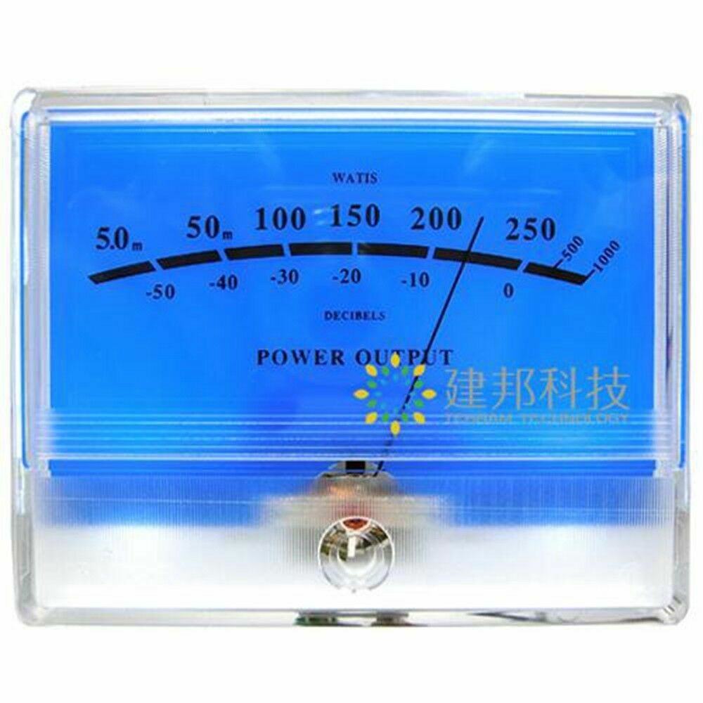 DB Level VU Panel Meter Header for HIFI Power Amplifier Blue Lake