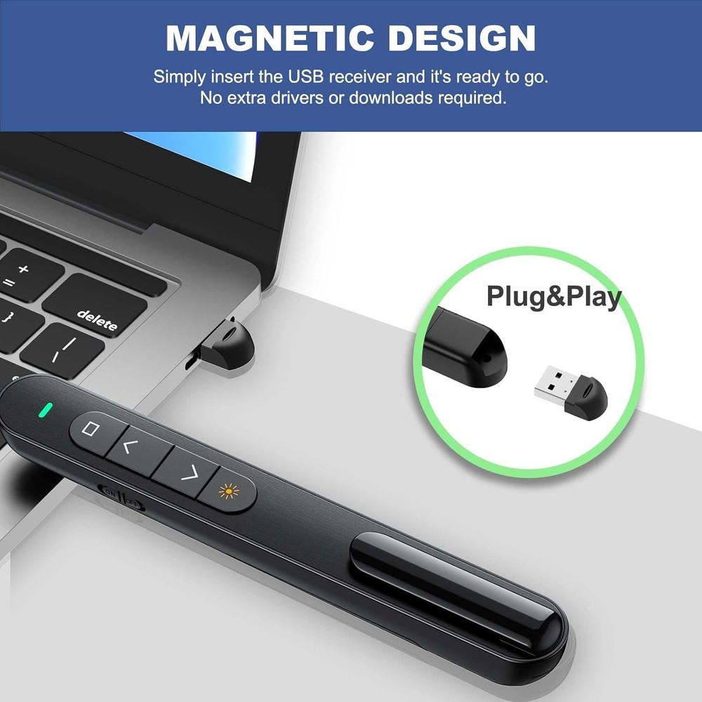 Presentation Wireless Presenter Remote USB Powerpoint Laser Pointer Clicker
