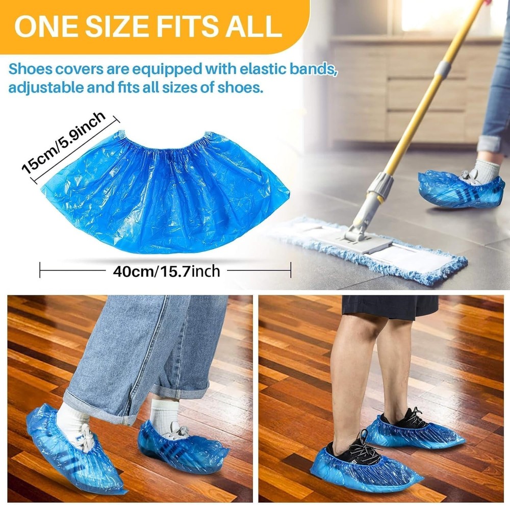 Shoe Covers - Boot Covers Plastic Disposable Waterproof Shoe Covers for Men and
