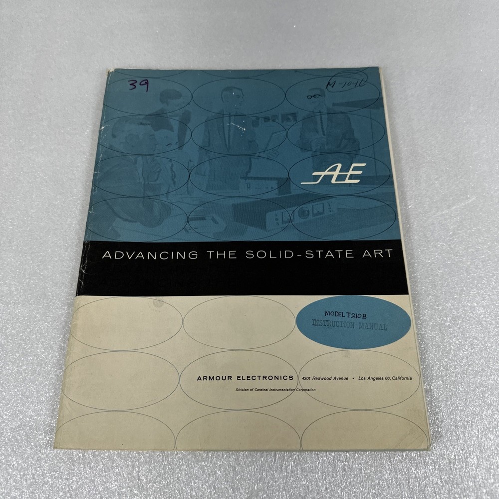 Armour Electronics T210B Transistorized Power Supply Operating Instructions