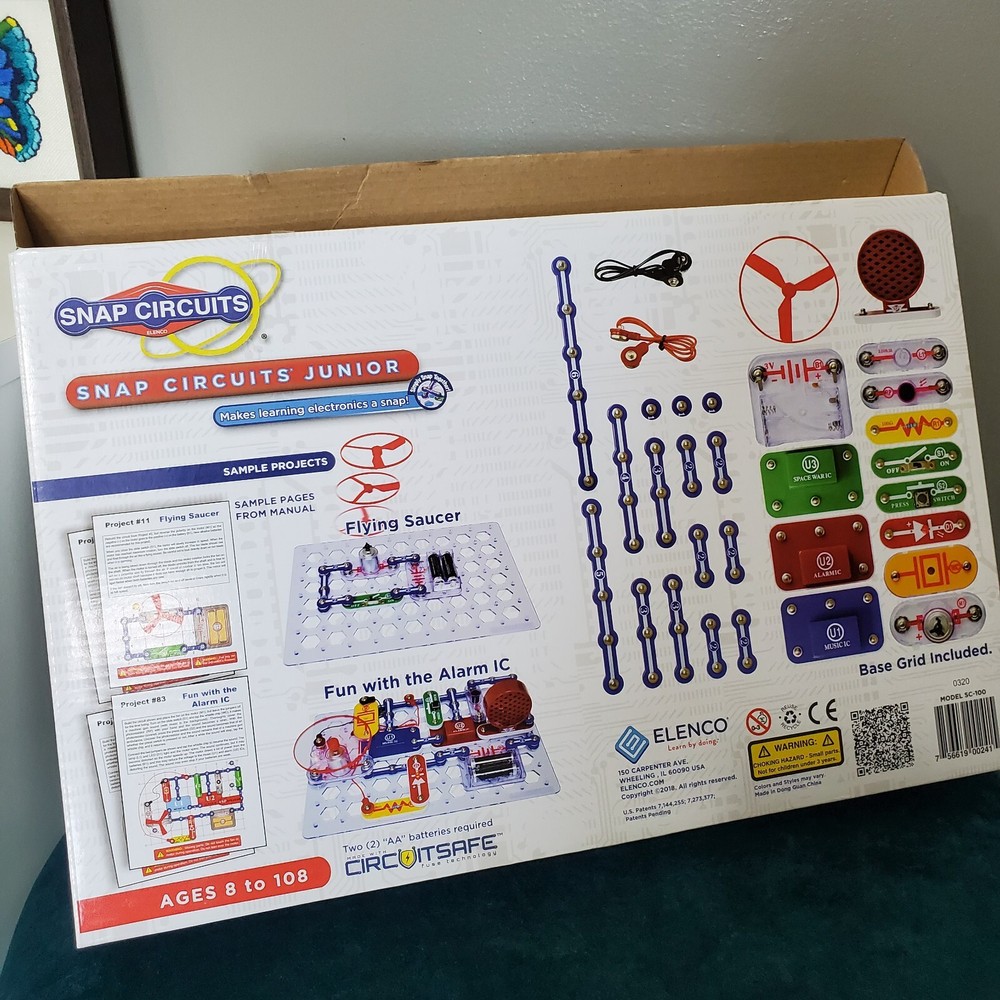 Snap Circuits Model SC-100 JR Kit Homeschool Electronics Educational Complete