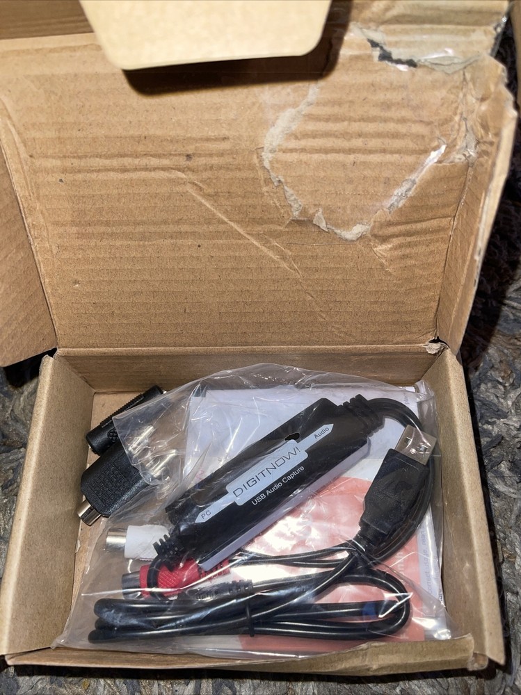 New Damaged Box Digitnow USB Audio Grabber Connection