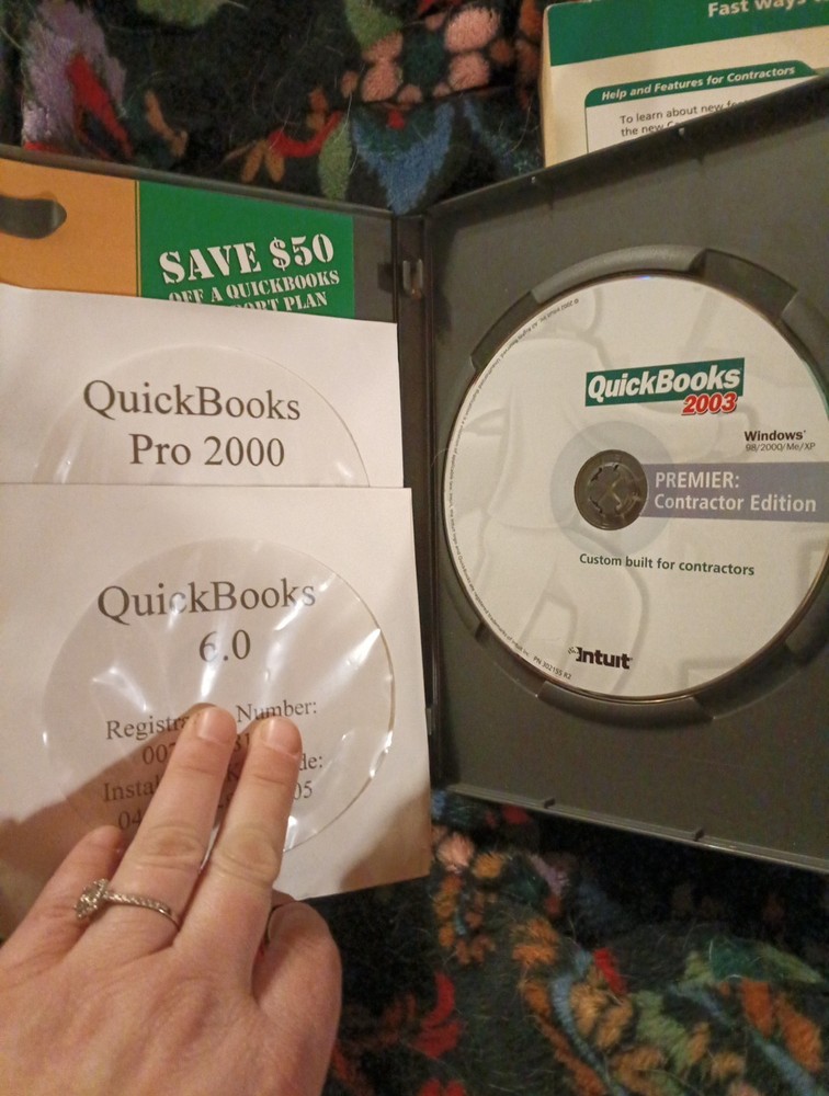 Intuit Quickbooks 2003 Premier Contractor Edition Software Complete Read