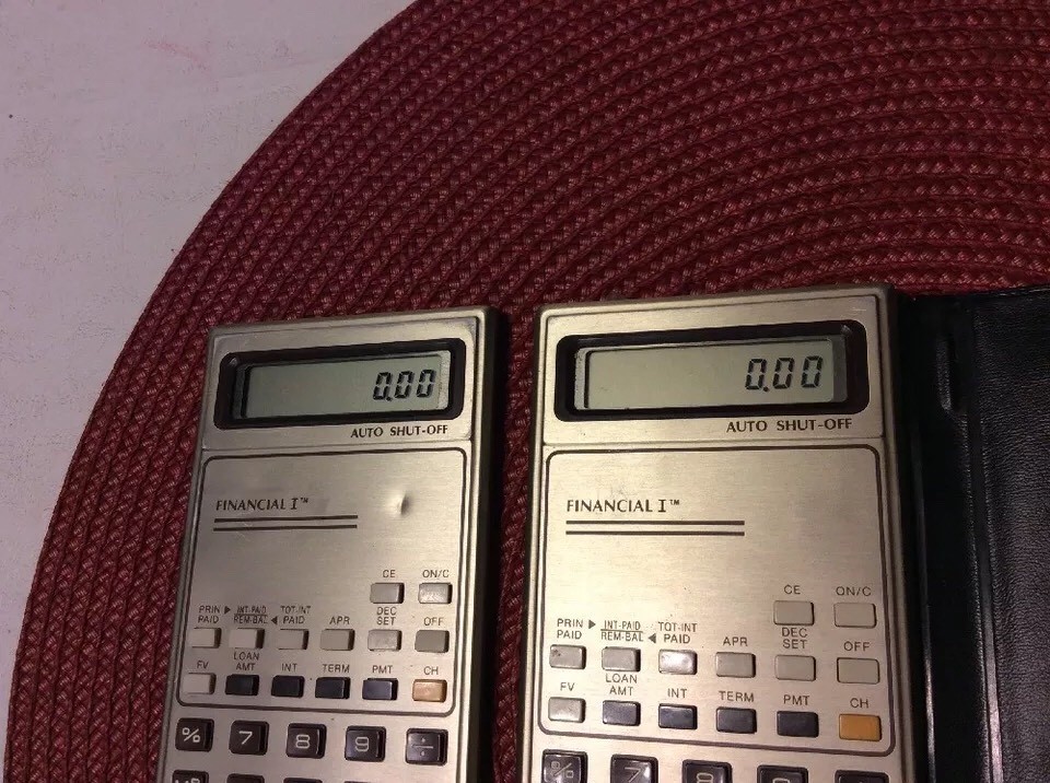 1982 Financial I Calculators Set of 2