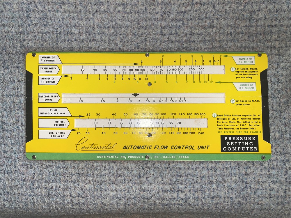 Farming Advertising ~ Continental Automatic Flow Control Unit Pressure Setting