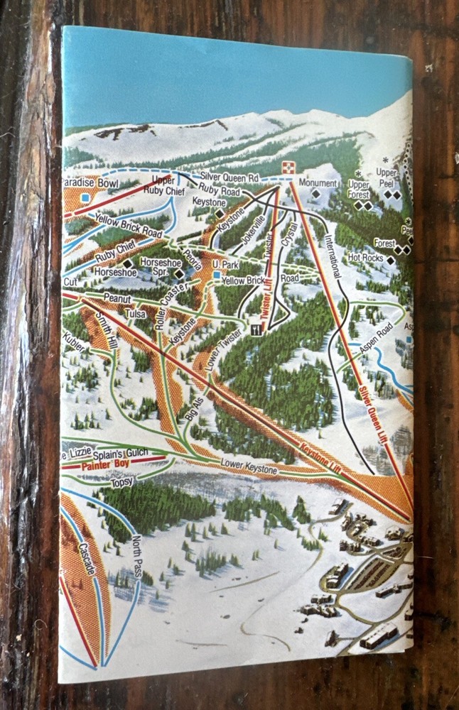 Crested Butte Ski Area Vintage Trail Map