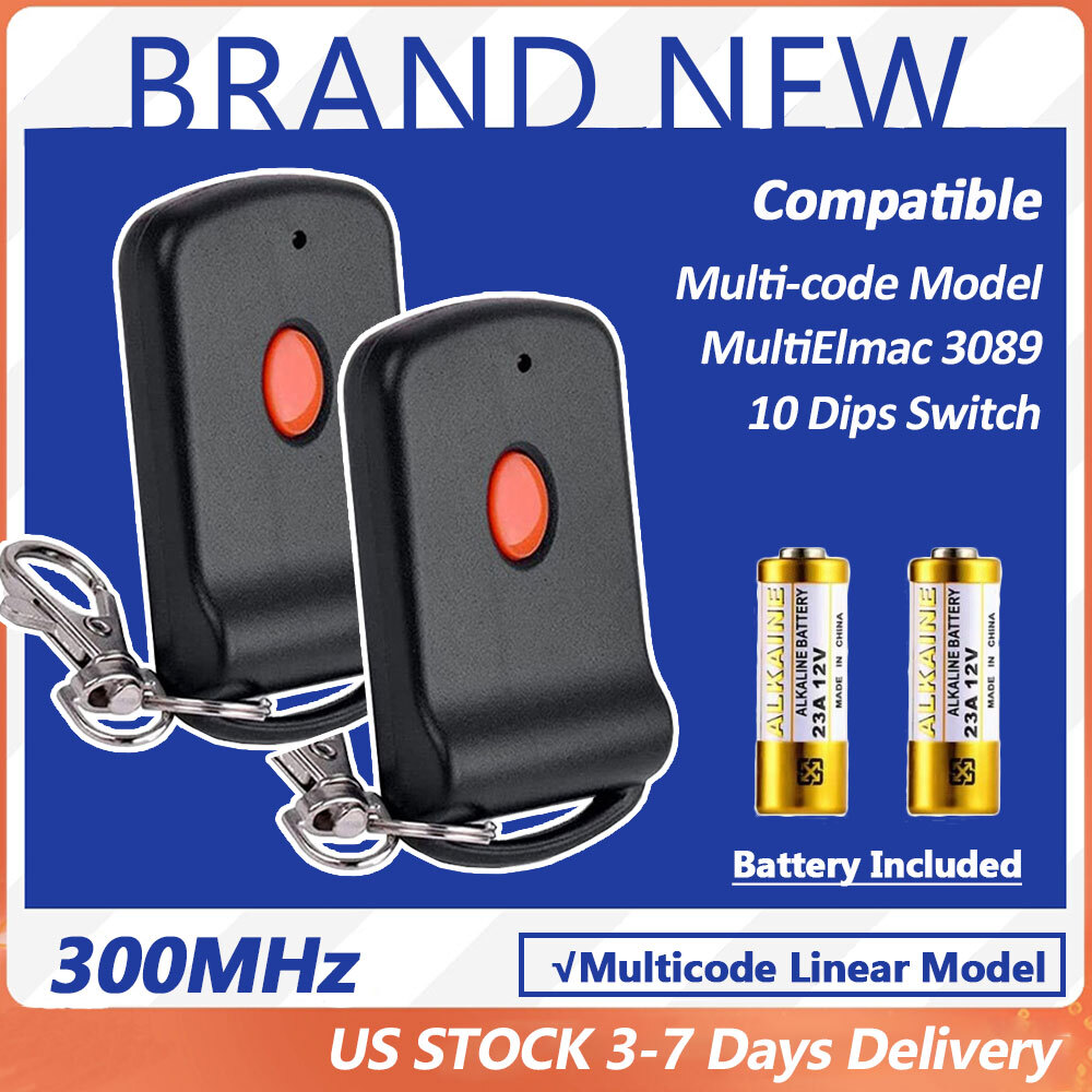 300mhz Remote Mini Garage Door Remote Garage Transmitter MultiCode 3060 4120
