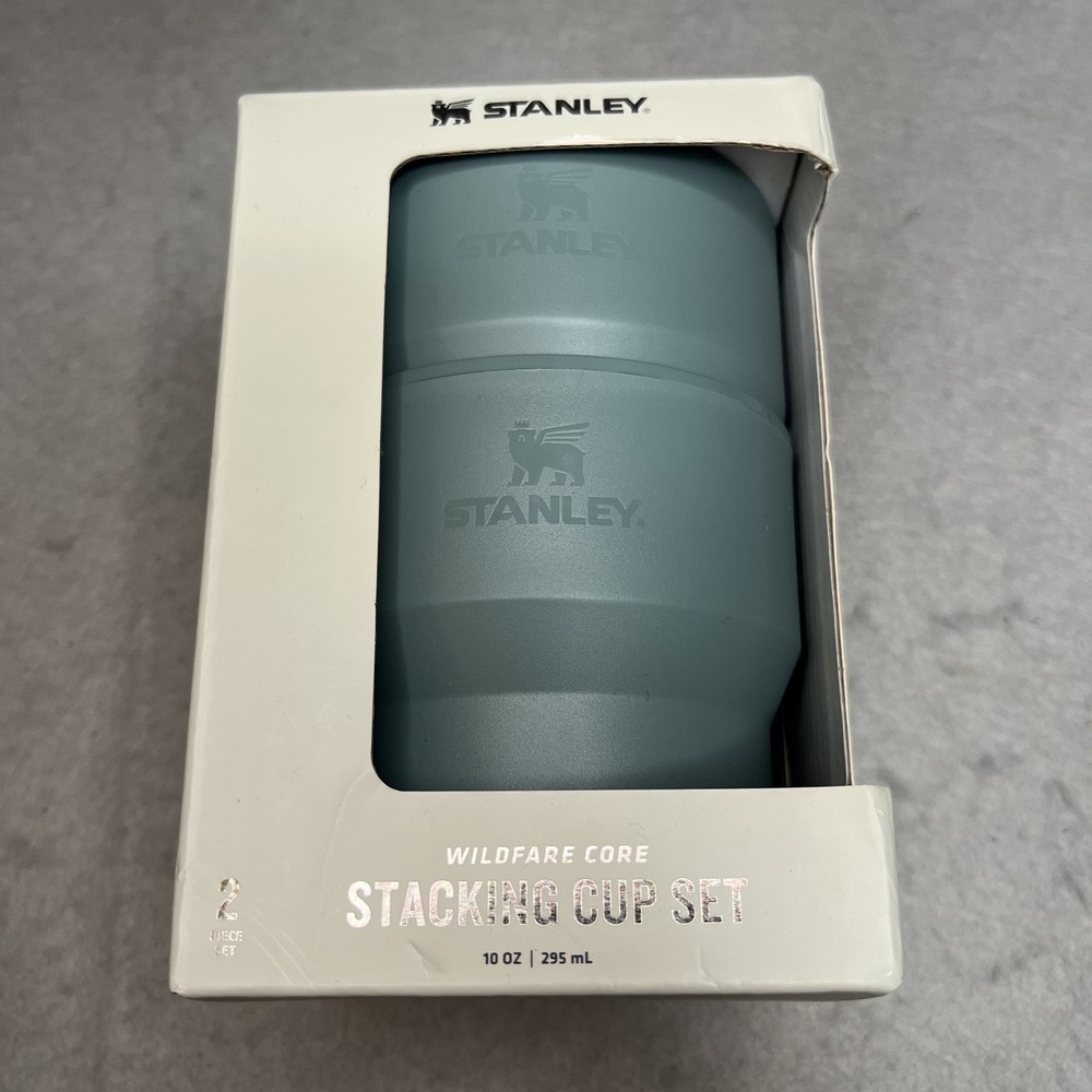 STANLEY Wildfare Core STACKING 2 CUP SET camp cups lightweight plastic NIB shale