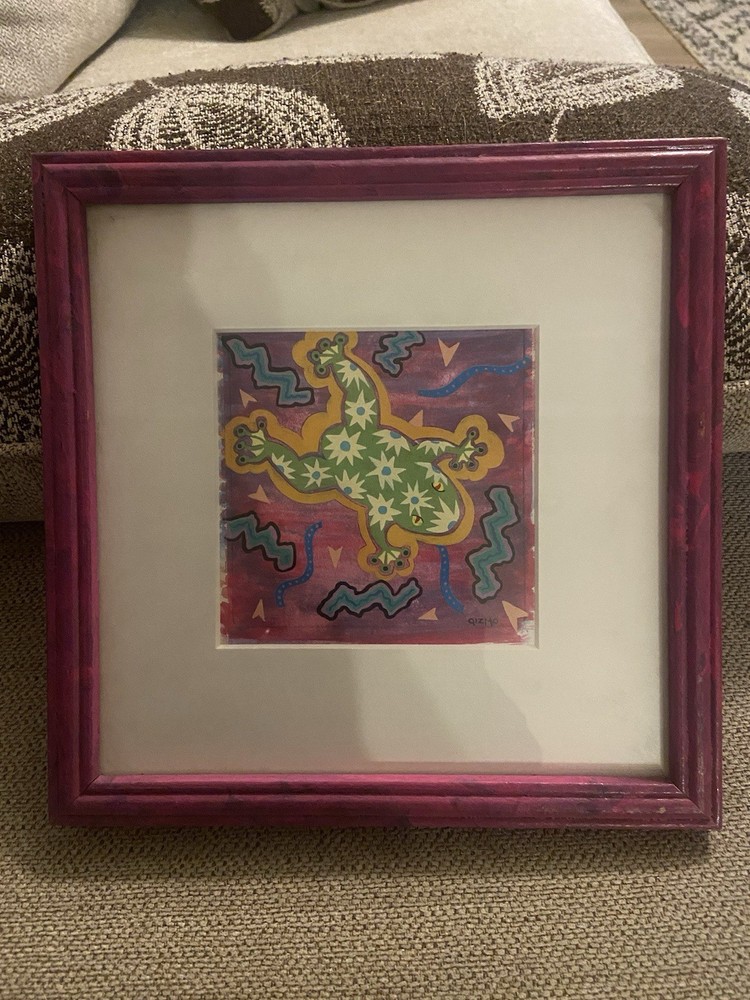 Mexican Mixed Media Frog Signed Gizmo