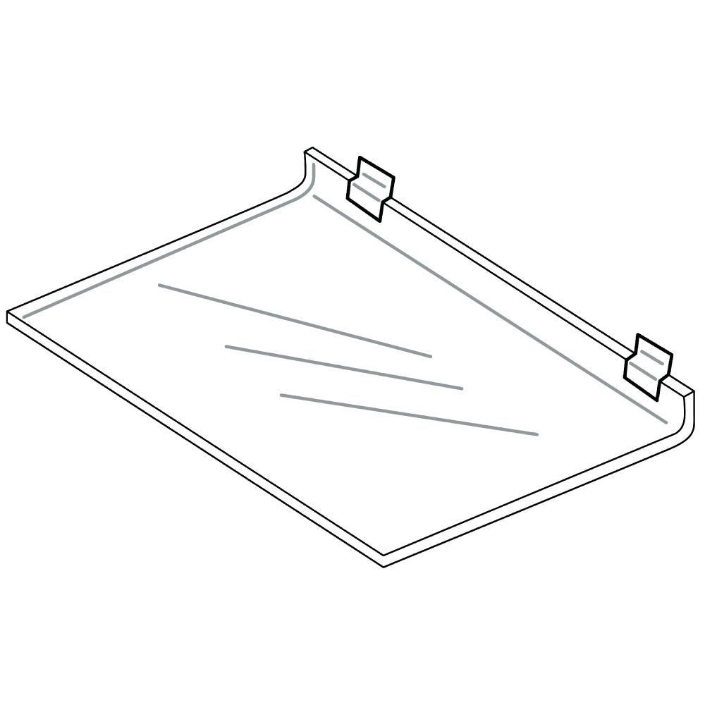 12" x 8" Plastic Slatwall Shelves