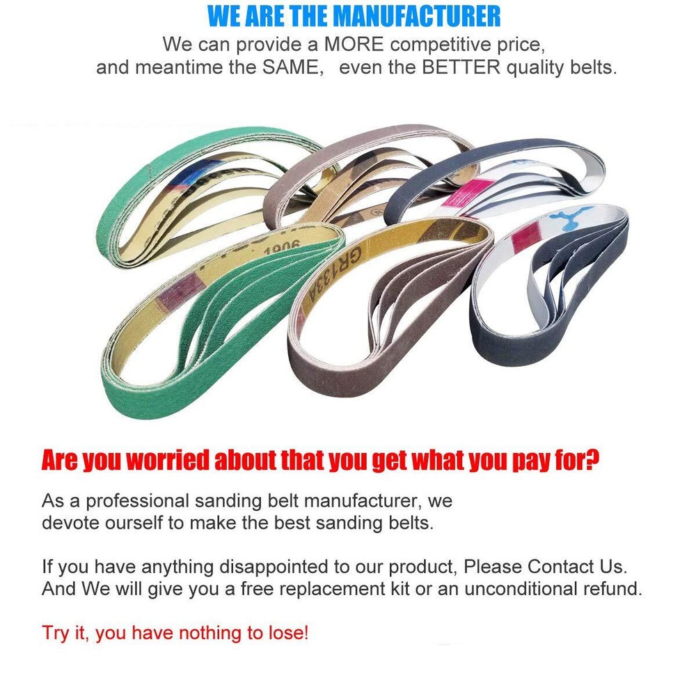 24Pcs 1/2"x12" Replacement Belt Kit for Work Sharp Original Knife&Tool Sharpener