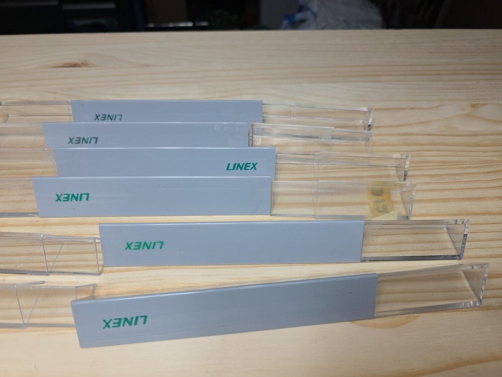 Linex Triangular Graphics Engineering Drawing ruler Lot Of 6 & case Free Shippin