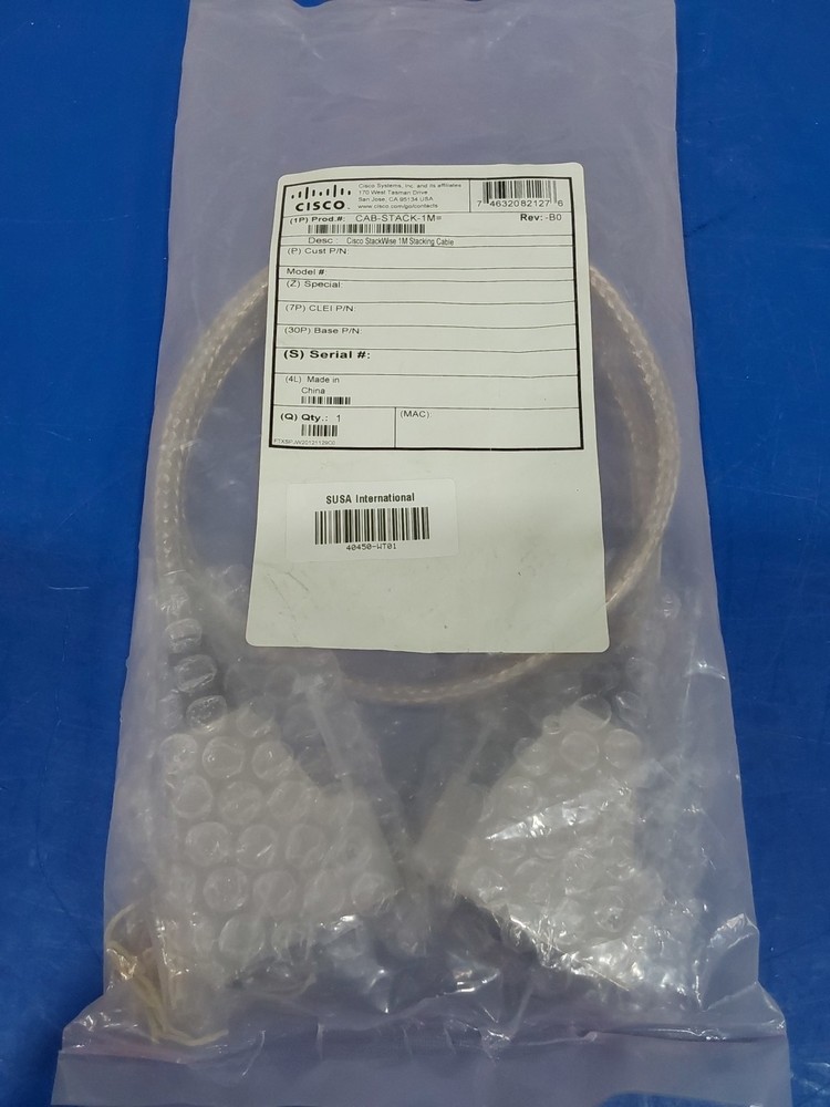 Cisco Genuine  CAB-STACK-1M Stackwise 1M Stacking Cable- 72-2633-01 REV B0
