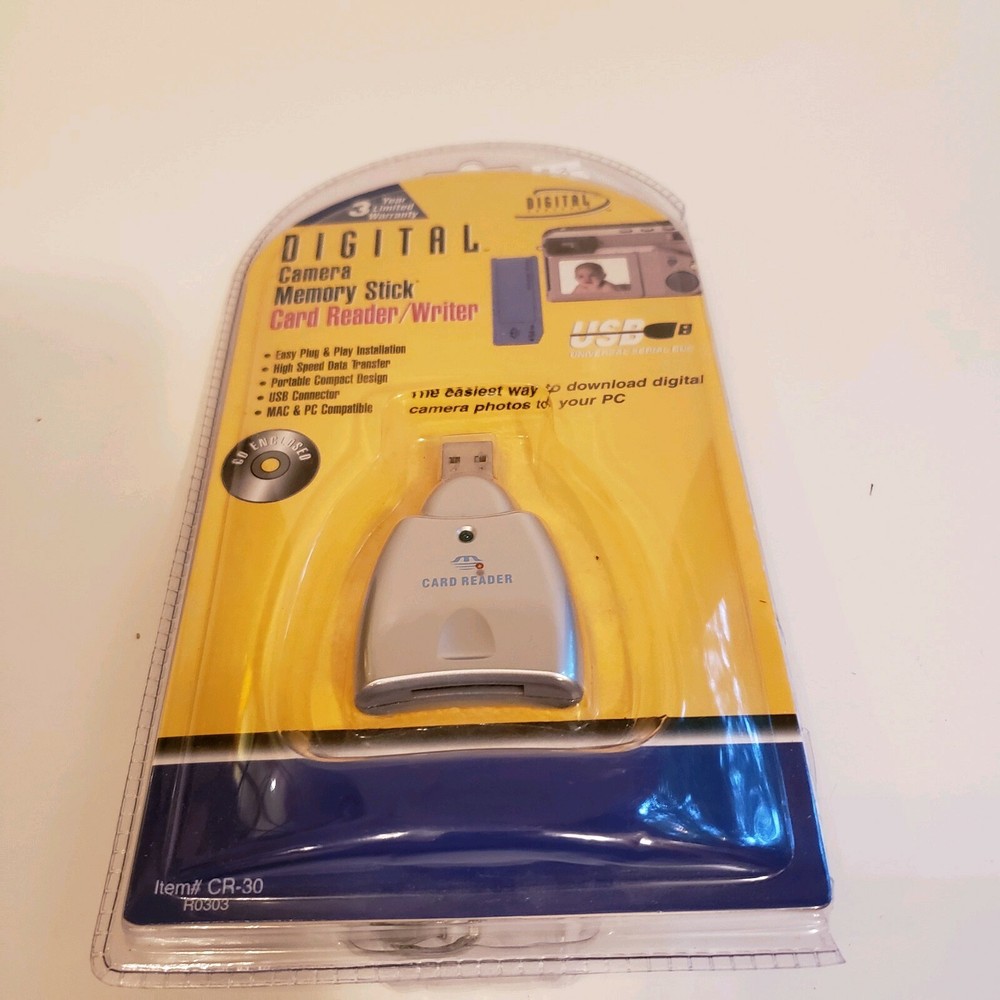 Digital Concepts Digital Camera Memory Stick Card Reader/Writer USB-New