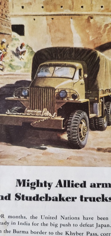 Studebaker Military Trucks Magazine Advertisement 1944