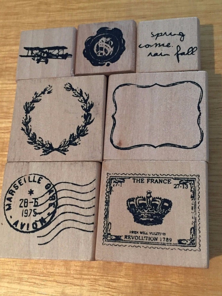 Vintage 7 Piece STAMP SET -Unused