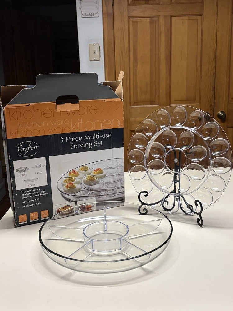 Crofton Kitchenware 3 PC. Multi-use Serving Set- VGUC-Barely Used, Versatile!!🤪