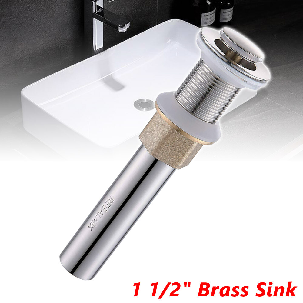 1 1/2" Bathroom Sink Pop Up Drain Vessel Faucet Brass Drain Replacement
