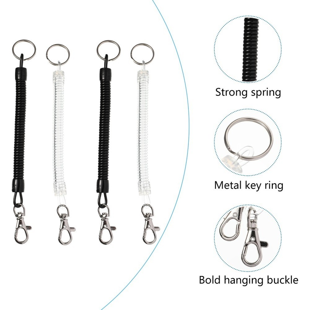 4 Pcs Retractable Spring Strap Multifunctional Cord Rope