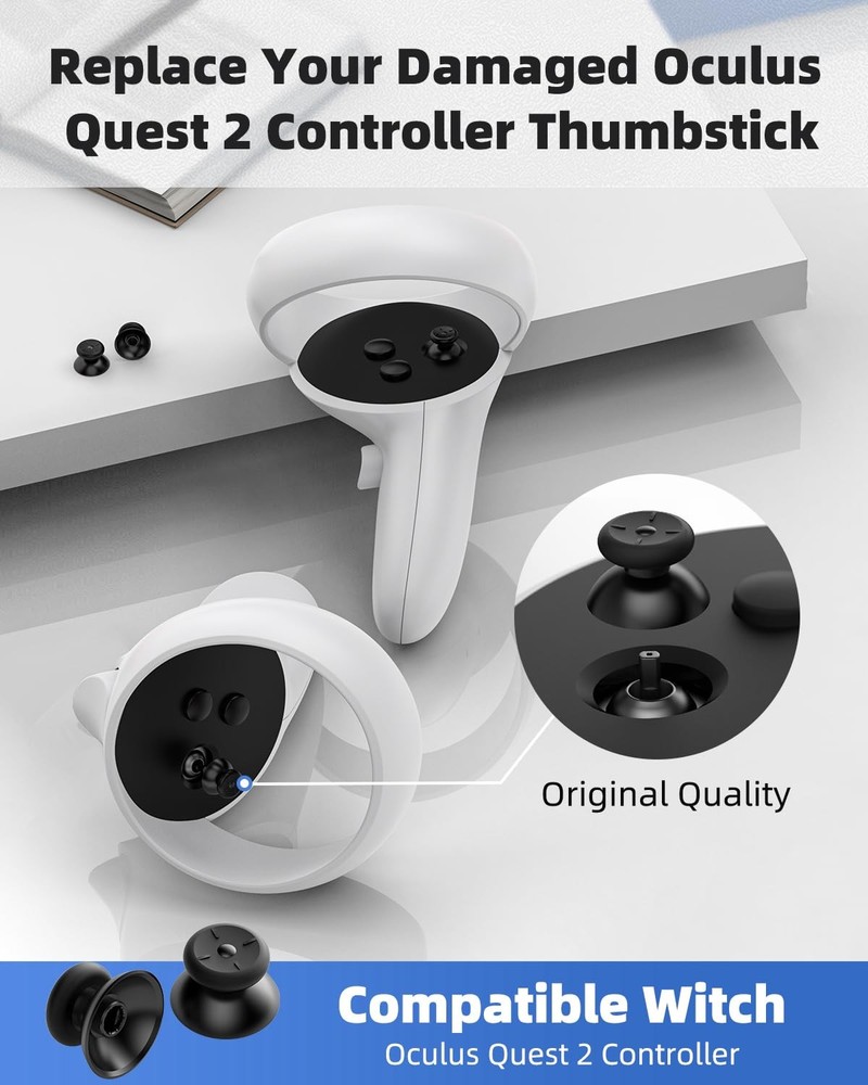 Joystick Replacement Kit for Oculus Quest 2 Controller, OLCLSS Accessories fo...